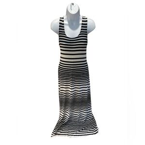 Merona Size Small Striped Black and White Maxi Dress